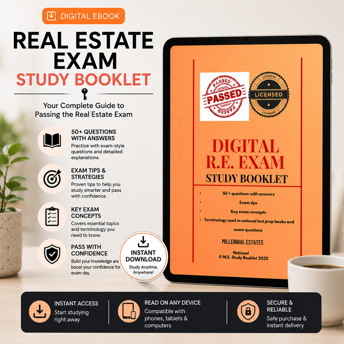 Ultimate Real Estate Exam Success Bundle (Hardcopy + Digital Ebook)